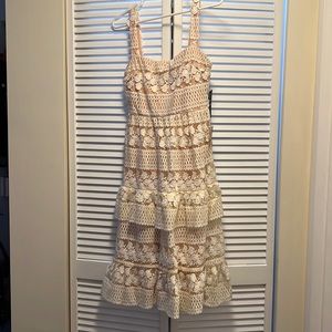 Lulu’s White/Nude Lace Dress